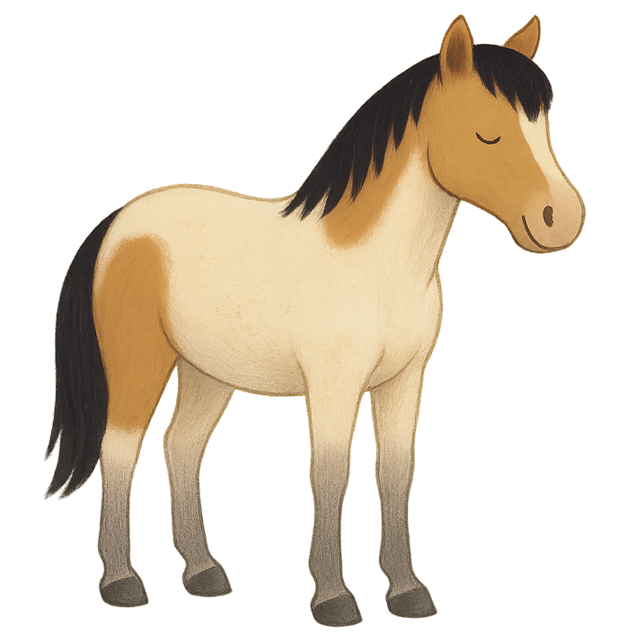 Mercy the horse from Rescued – children’s book character teaching kindness and courage