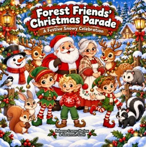 Forest Friends Christmas Parade Coloring Book