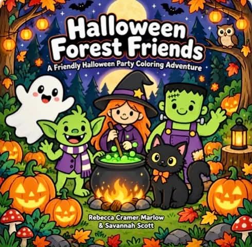 Halloween Forest Friends Coloring Book